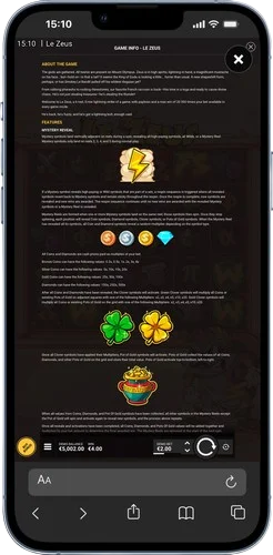 Symbols Le Zeus